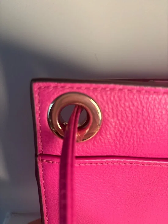 Vince Camuto Vibrant Pink Pebbled Leather Crossbody - Picture 10 of 12